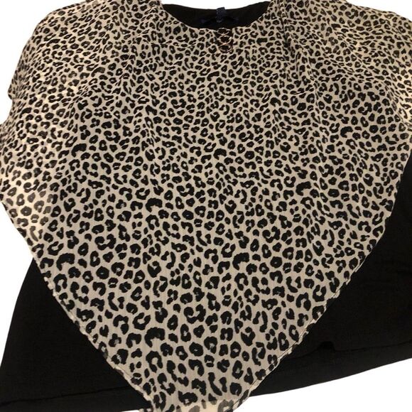 Apt. 9 Leopard Cheetah Print Open Shoulder Overlay Blouse Size XXL NEW - Picture 8 of 9